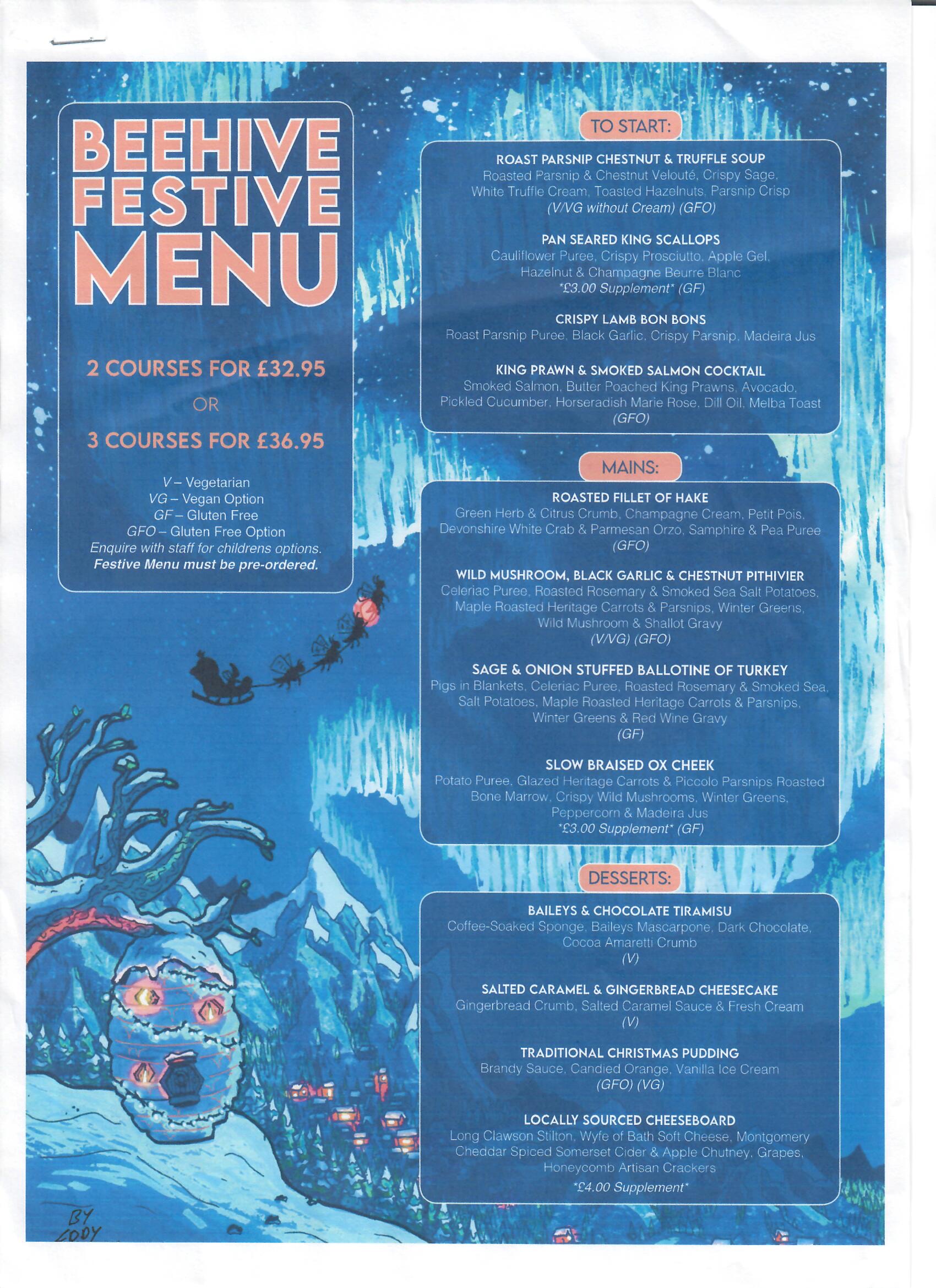 2026 Christmas Menu now on Website